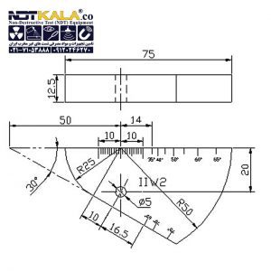 ut استیل تست بلوک کالیبراسیون فولادی آلومینیوم Ultrasonic Calibration Block V2