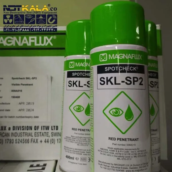 اسپری تست جوش ترک یابی پنترنت دولوپر کلینر واترواشیبل مگنافلاکس تست pt penetrant testing sklsp2 skcs sklwp2 skds2 magnaflux