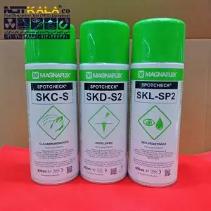 اسپری تست جوش ترک یابی پنترنت دولوپر کلینر واترواشیبل مگنافلاکس تست pt penetrant testing sklsp2 skcs sklwp2 skds2 magnaflux