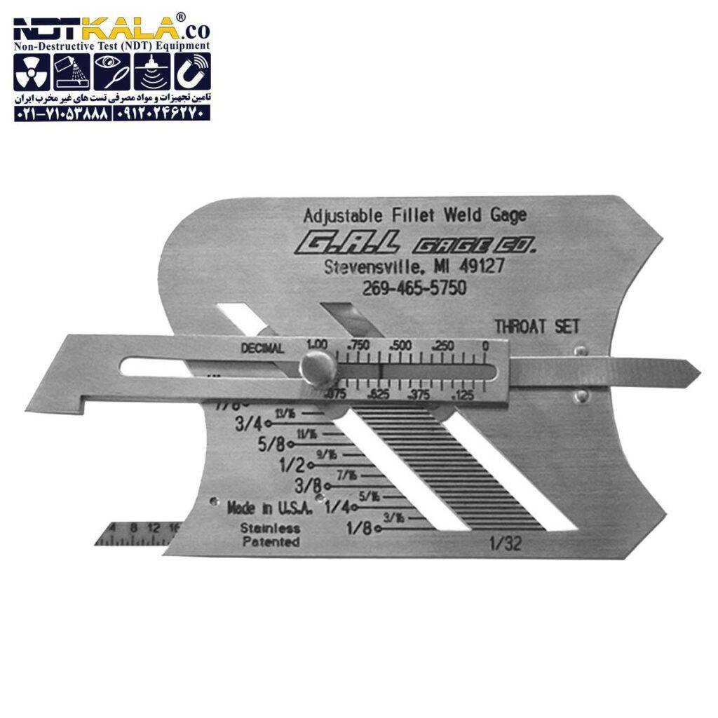 فروش فیلت گیج قابل تنظیم ADJUSTABLE FILLET WELD GAUGE گال آمریکا GAL