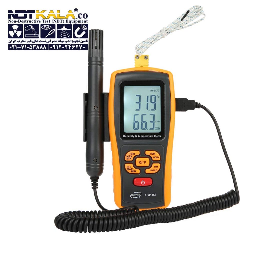 خرید قیمت ارزان دماسنج رطوبت سنج محیطی دیجیتالی نمایندگی بنتک Humidity Temperature Meter GM1361