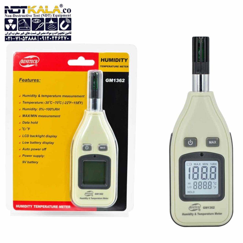 دماسنج و رطوبت سنج دیجیتالی بنتک Benetech GM1362