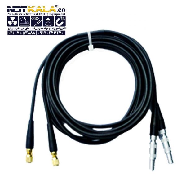کابل دستگاه تست التراسونیک (کابل دستگاه ut) و دستگاه ضخامت سنج LEMO-1 به Microdot (لمو1 به میکرودات) مارک داپلر Ultrasonic Dual Cable – Doppler