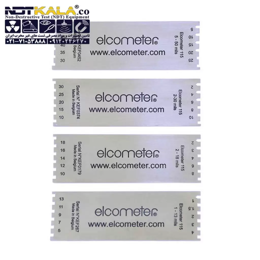 ضخامت سنج رنگ ترفیلم تر Elcometer 115 Wet Film Combs