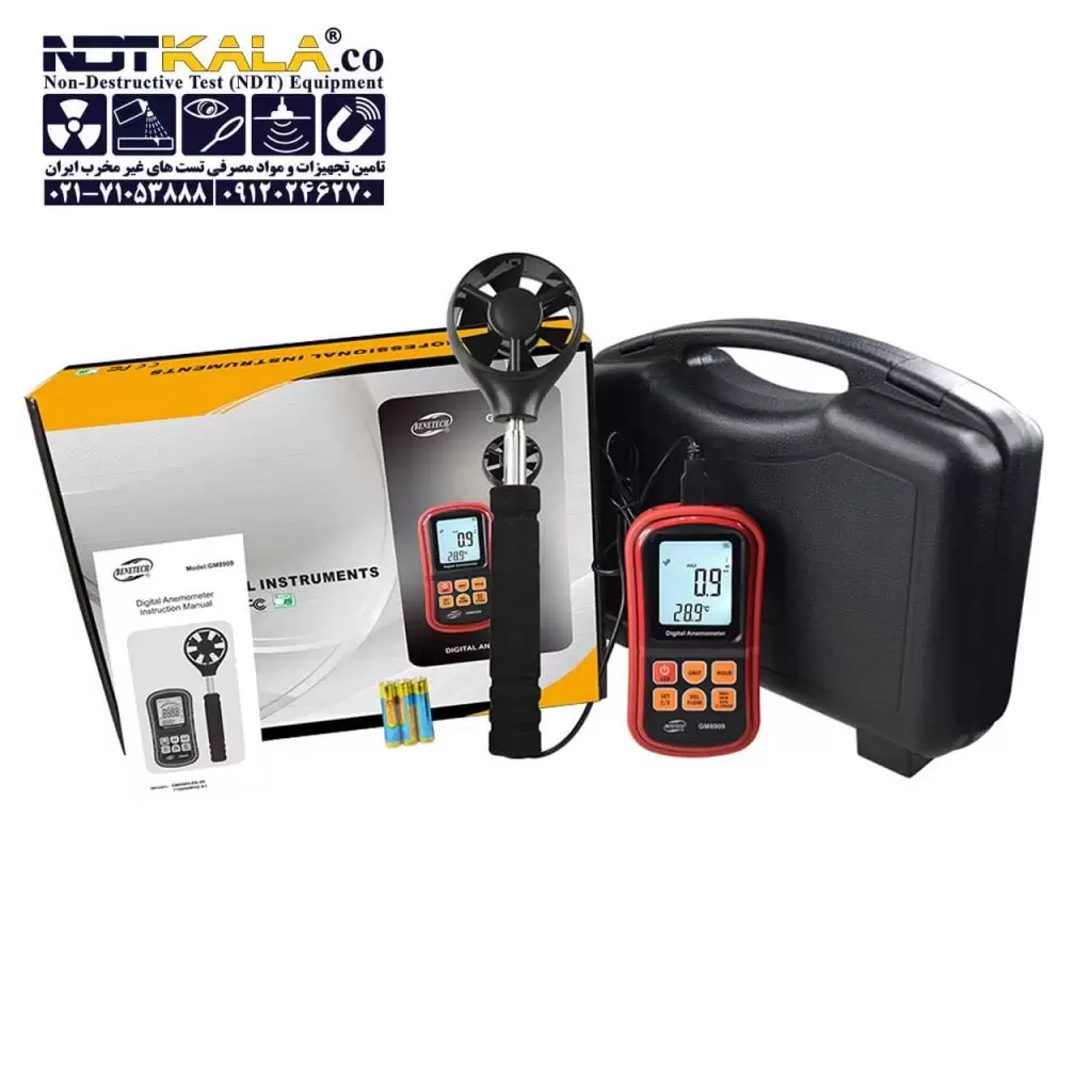 قیمت سرعت سنج بادسنج ارزان دیجیتالی بنتک Digital Anemometer GM8909