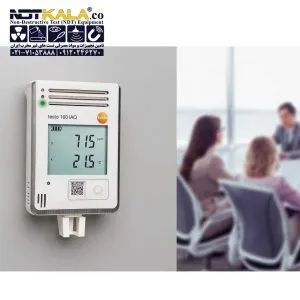 دیتالاگر دما رطوبت آنلاین تستو testo 160 IAQ - WiFi data logger with display and integrated sensors for temperature, humidity, CO2 and atmospheric pressure