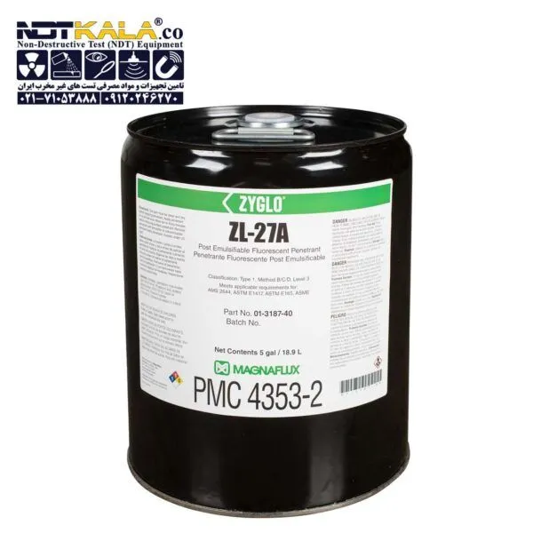 اسپری مایع پنترنت فلورسنت مگنافلاکس Magnaflux ZL-27A Level 3 Post Emulsifiable Fluorescent Penetrant