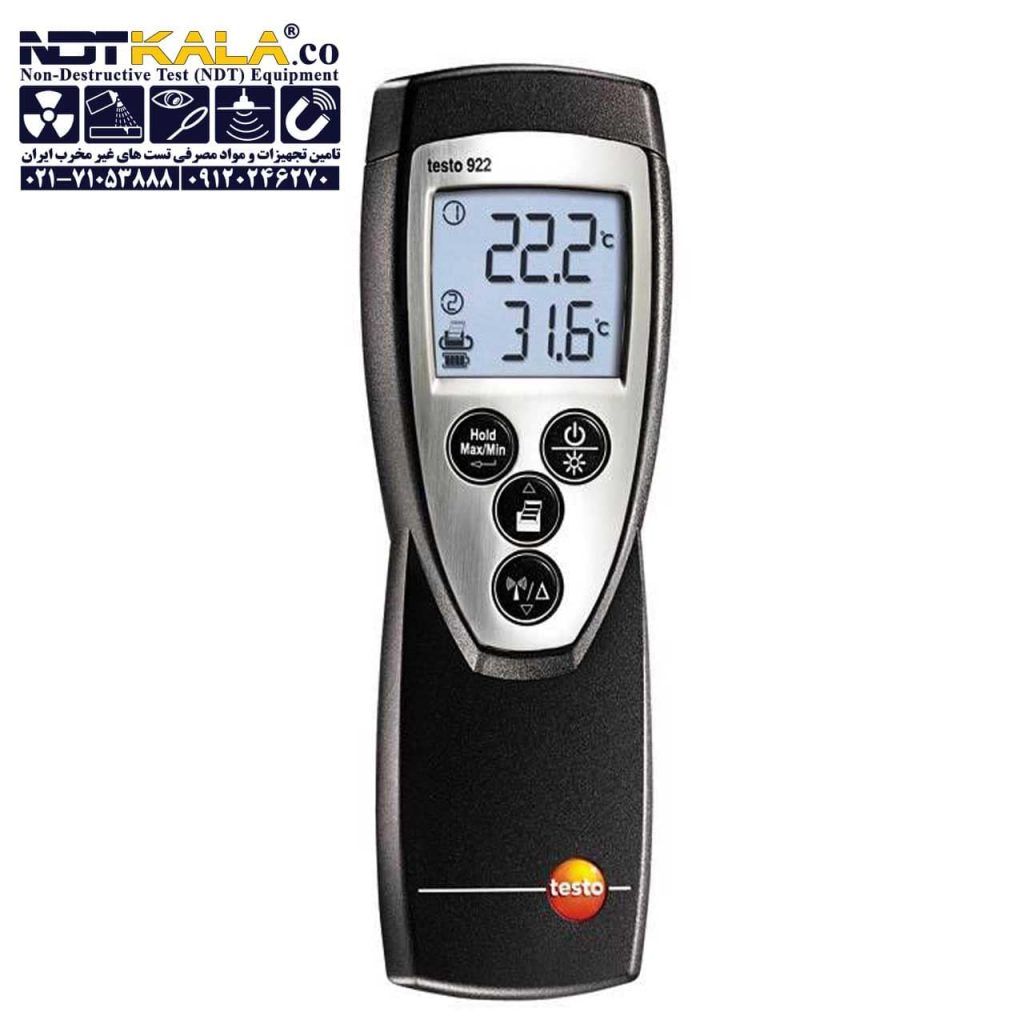 ترمومتر دماسنج تماسی دوکاناله تستو TESTO 922