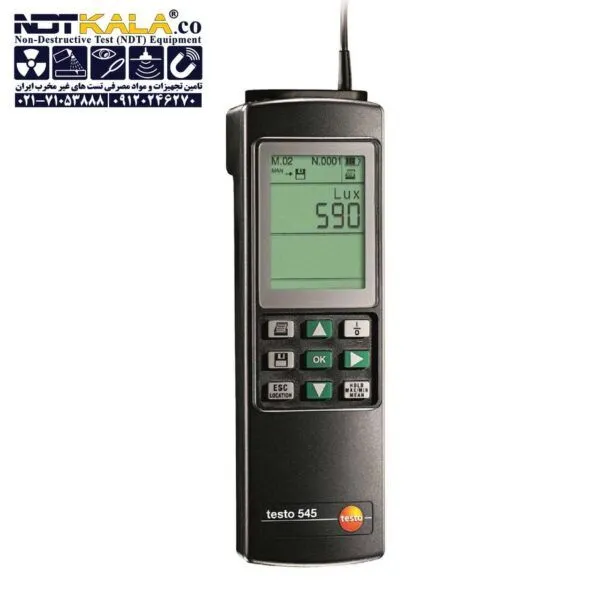 لوکس متر نورسنج محاسبه شدت نور پراب جدا تستو testo 545 Light meter