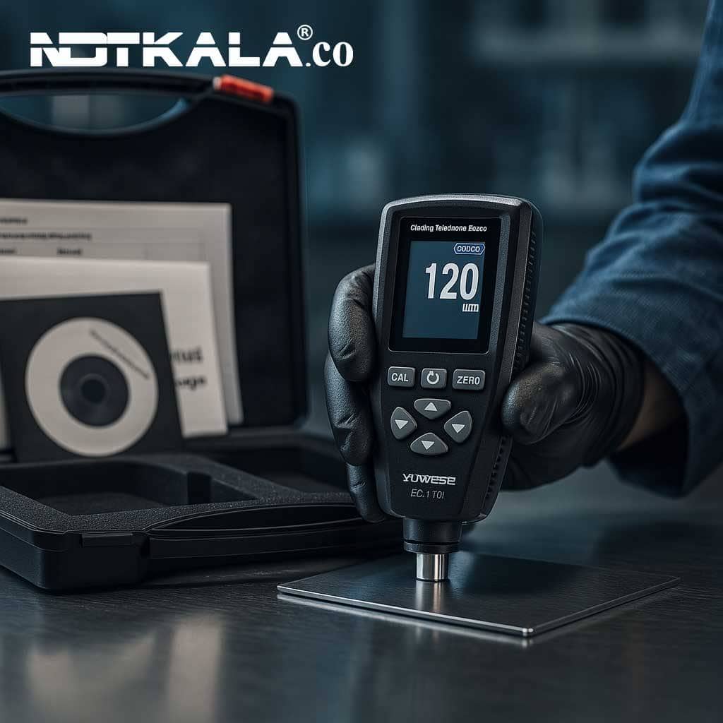 آموزش کامل استفاده از ضخامت سنج EC-770 (از کالیبراسیون تا اندازه گیری)